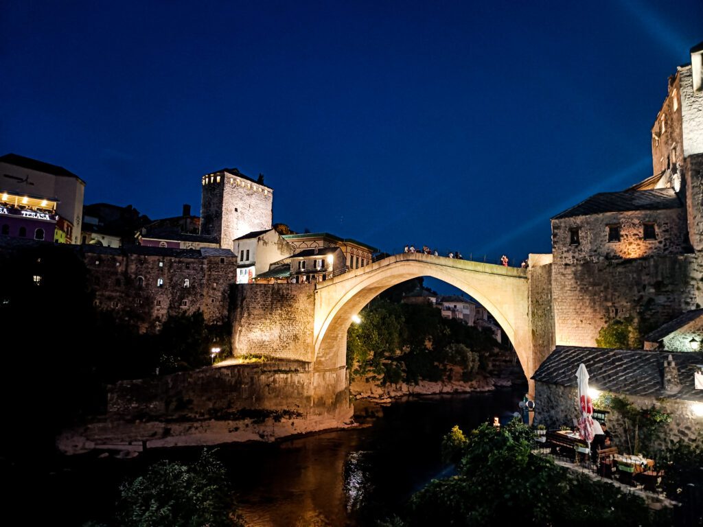 The beautiful old bridge of Mostar