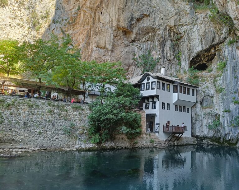 Beautiful monastery along the river in Blagaj.