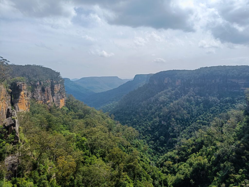 Overlooking the mountains in the distance