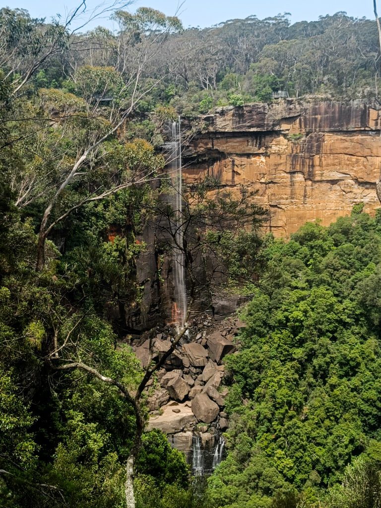 Water falling from 80 meters high