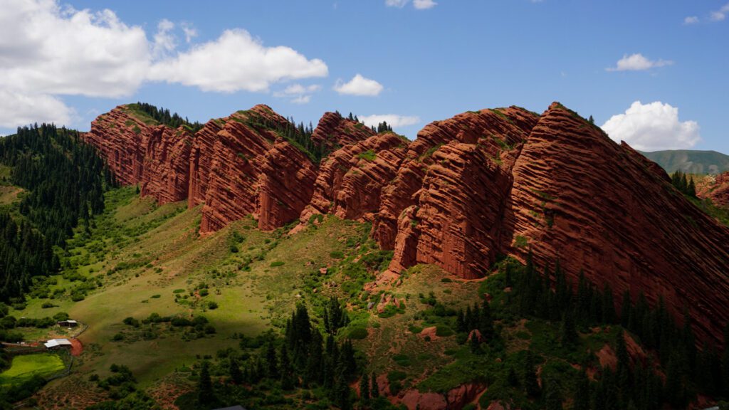 Impressive red rock formations