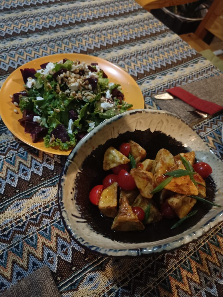 The famous eggplant salad in Bishkek