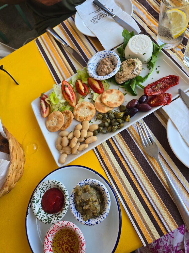 Mediterranean tapenade with including cheeses