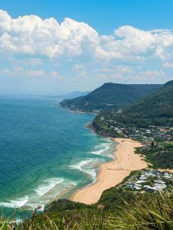 Beautiful lookout over the beach in Australia