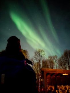 Watching the Northern Lights in Tromso.